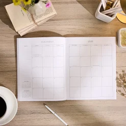 Organized by Happy Planner 12-Month Monthly/Weekly Classic Book Bound Soft Planner, 7-3/4