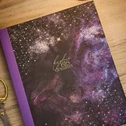 Organized by Happy Planner 12-Month Monthly/Weekly Classic Book Bound Soft Planner, 7-3/4" x 9-3/4", Stargaze Shimmer Dark Sky, July-June, Total Qty 1