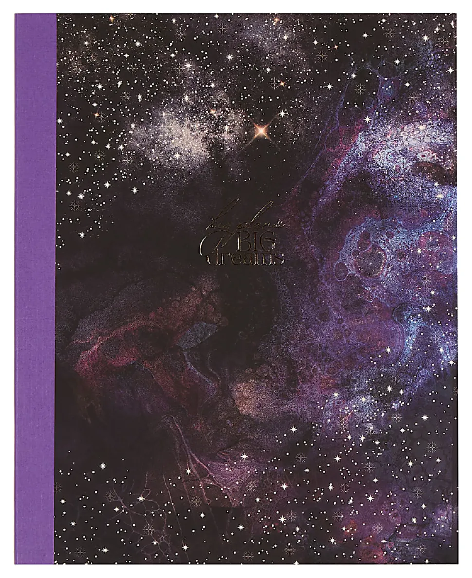 Organized by Happy Planner 12-Month Monthly/Weekly Classic Book Bound Soft Planner, 7-3/4" x 9-3/4", Stargaze Shimmer Dark Sky, July-June, Total Qty 1