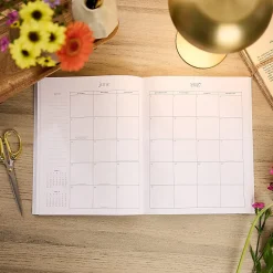 Organized by Happy Planner 12-Month Monthly/Weekly Classic Book Bound Soft Planner, 7-3/4