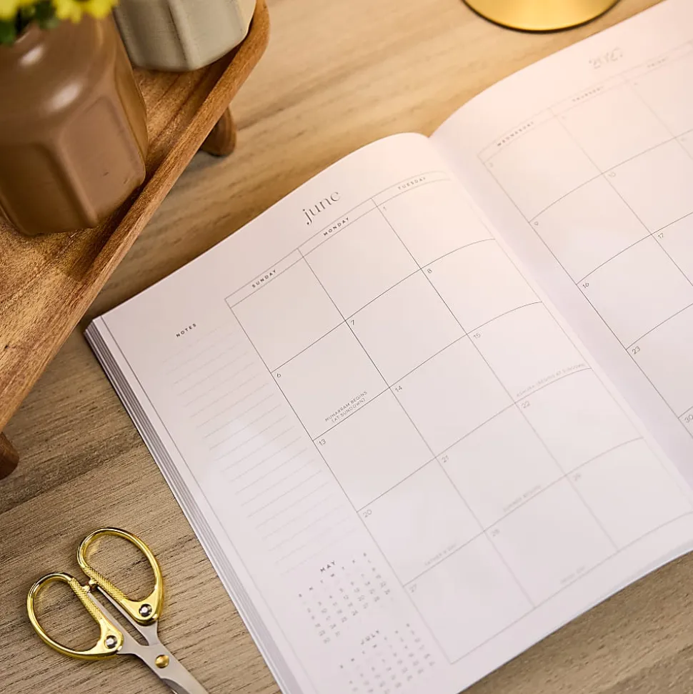 Organized by Happy Planner 12-Month Monthly/Weekly Classic Book Bound Soft Planner, 7-3/4" x 9-3/4", Stargaze Shimmer Dark Sky, July-June, Total Qty 1