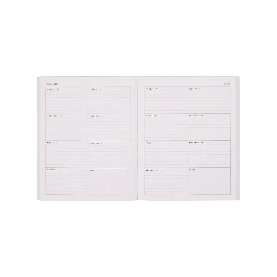 Organized by Happy Planner 12-Month Monthly/Weekly Classic Book Bound Soft Planner, 7-3/4" x 9-3/4", Sunshine Blooms Bouquet, July-June, Total Qty 1