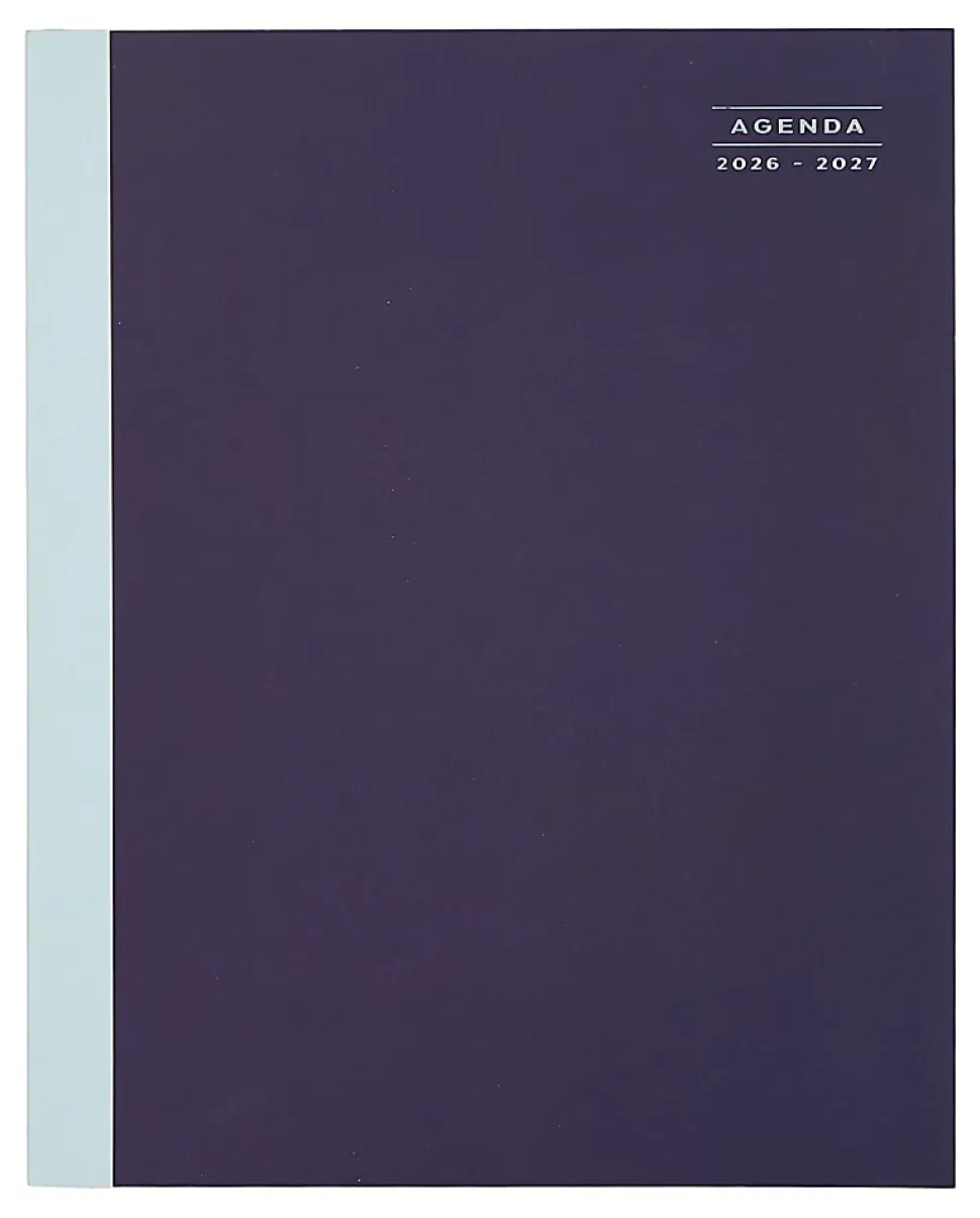 Organized by Happy Planner 12-Month Monthly/Weekly Classic Book Bound Soft Planner, 7-3/4" x 9-3/4", Midnight, July 2026 - June 2027, Total Qty 1