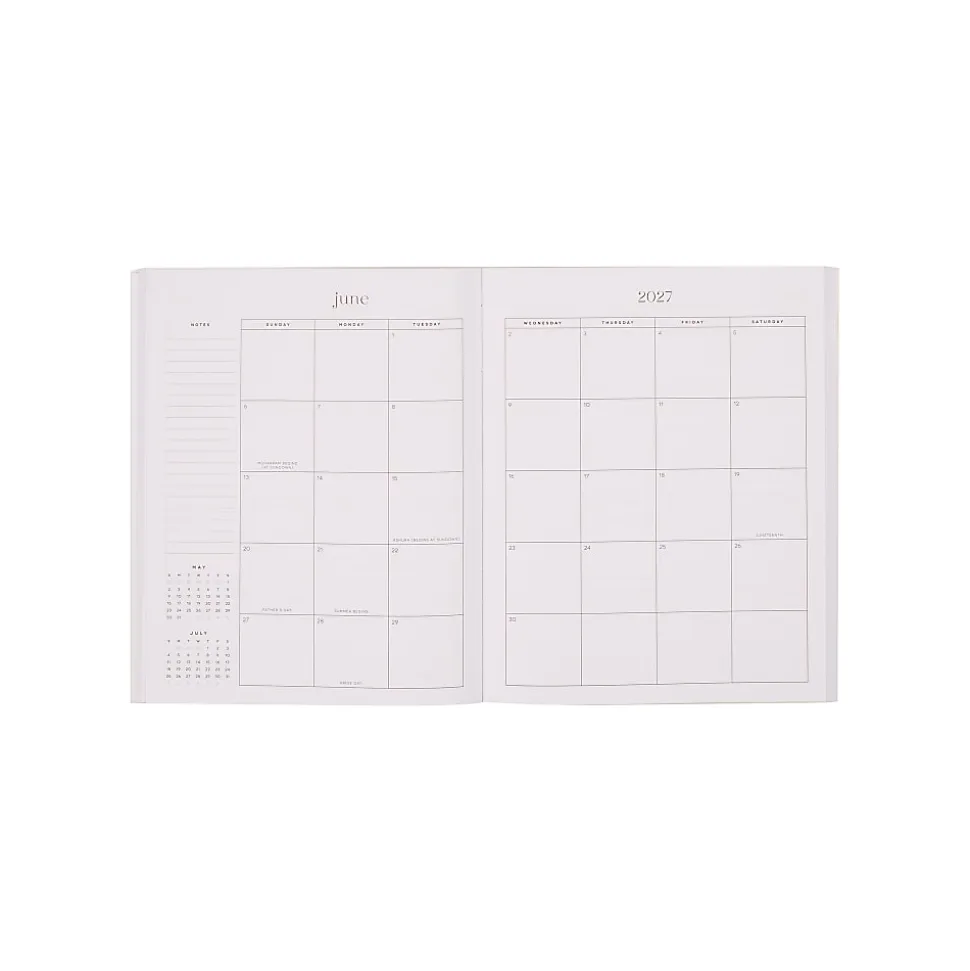 Organized by Happy Planner 12-Month Monthly/Weekly Classic Book Bound Soft Planner, 7-3/4" x 9-3/4", Midnight, July 2026 - June 2027, Total Qty 1