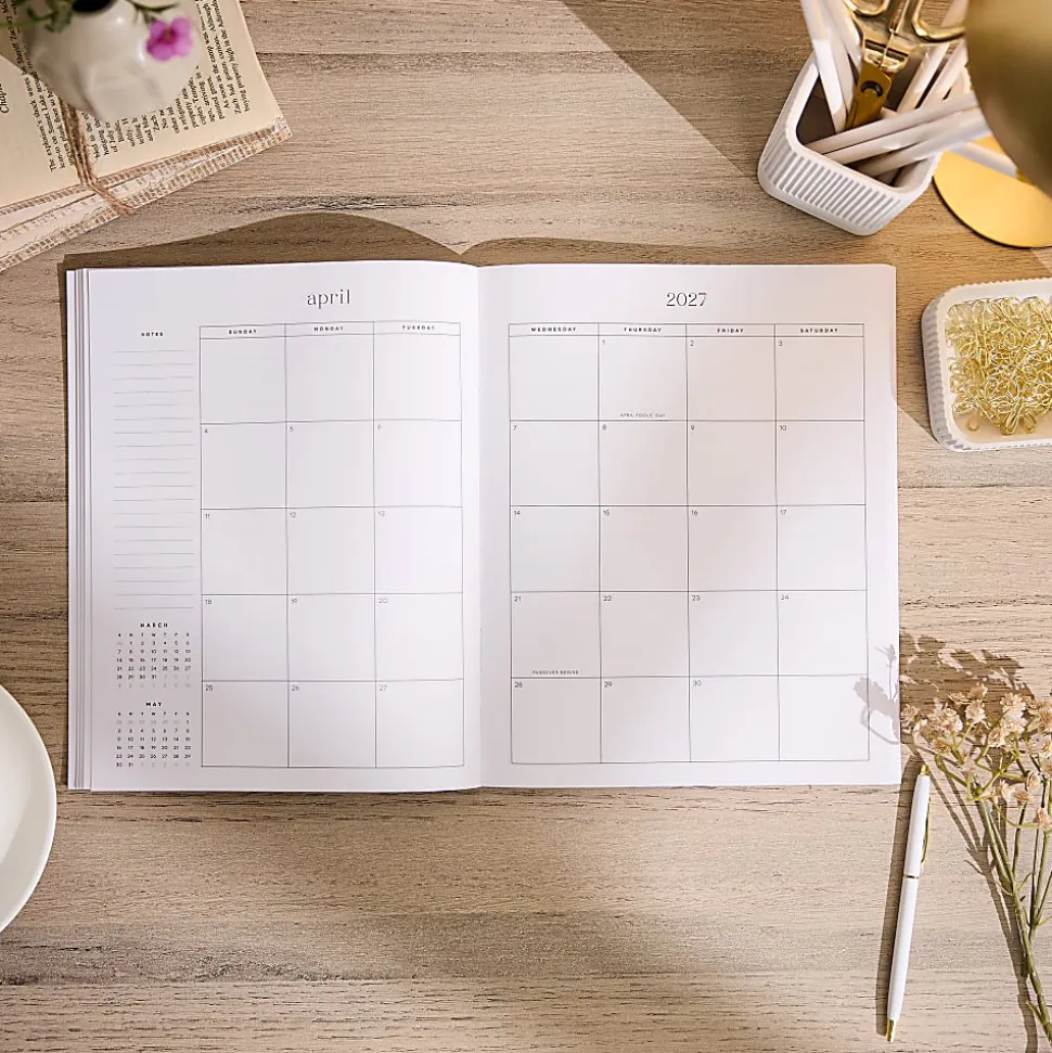 Organized by Happy Planner 12-Month Monthly/Weekly Classic Book Bound Soft Planner, 7-3/4" x 9-3/4", Midnight, July 2026 - June 2027, Total Qty 1