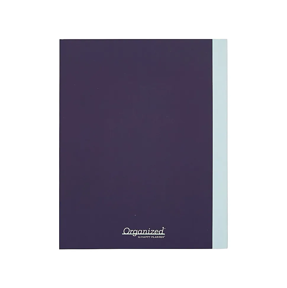 Organized by Happy Planner 12-Month Monthly/Weekly Classic Book Bound Soft Planner, 7-3/4" x 9-3/4", Midnight, July 2026 - June 2027, Total Qty 1