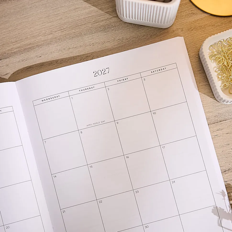 Organized by Happy Planner 12-Month Monthly/Weekly Classic Book Bound Soft Planner, 7-3/4" x 9-3/4", Midnight, July 2026 - June 2027, Total Qty 1