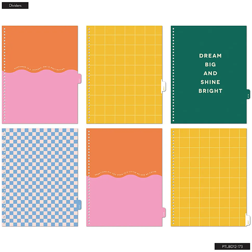 Organized by Happy Planner 12-Month Monthly/Weekly Big Twin Loop Planner, 8-1/2" x 11", Color Form Play, July 2026 - June 2027, Total Qty 1