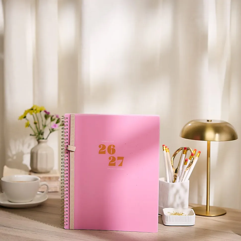 Organized by Happy Planner 12-Month Monthly/Weekly Big Twin Loop Planner, 8-1/2" x 11", Color Form Play, July 2026 - June 2027, Total Qty 1
