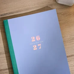 Organized by Happy Planner 12-Month Monthly/Weekly Classic Book Bound Soft Planner, 7-3/4" x 9-3/4", Blue, July 2026-June 2027, Total Qty 1