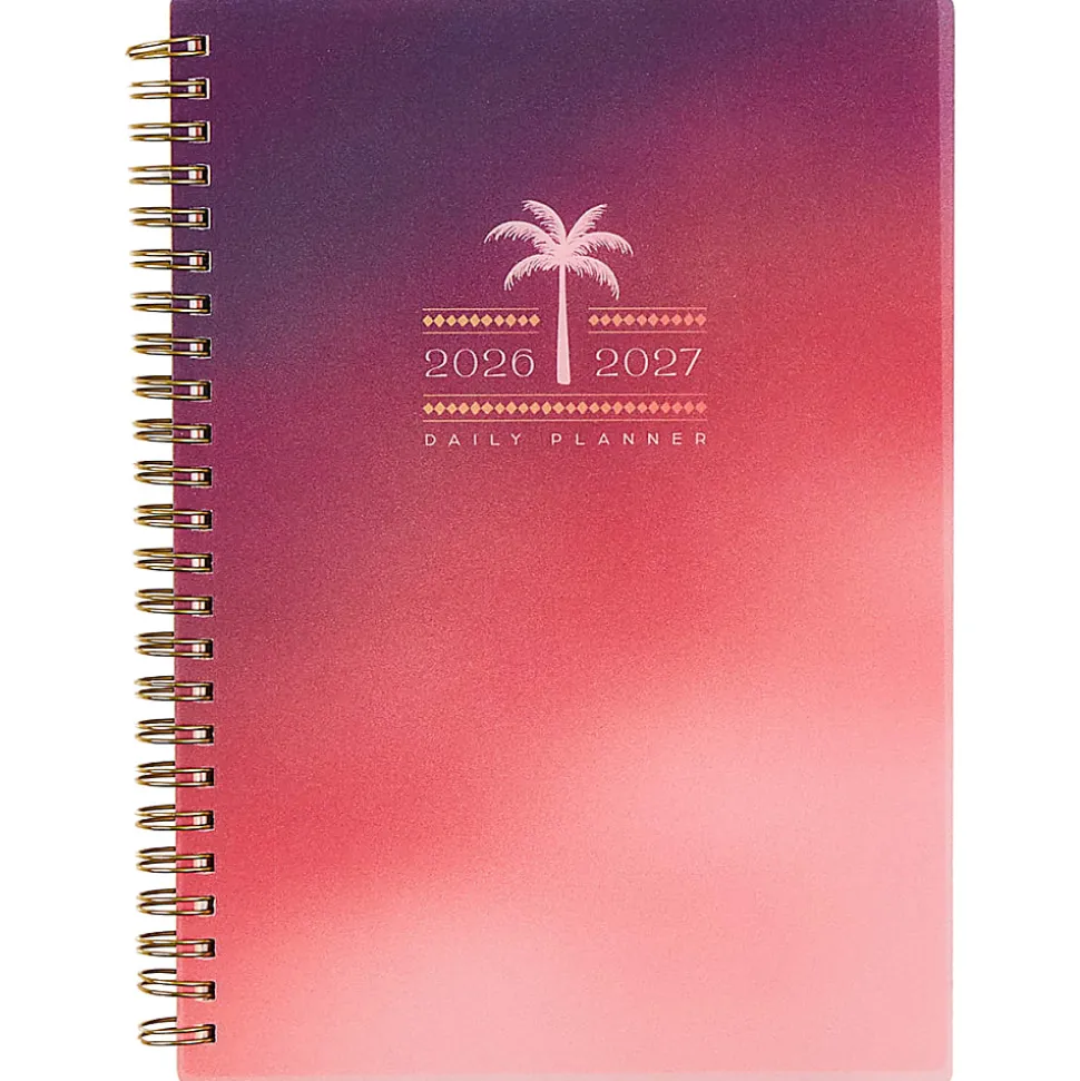 Organized by Happy Planner 12-Month Monthly/Weekly Small Twin Loop Planner, 5-1/2" x 8-5/16", Dreamy Palms, July 2026 - June 2027, Total Qty 1