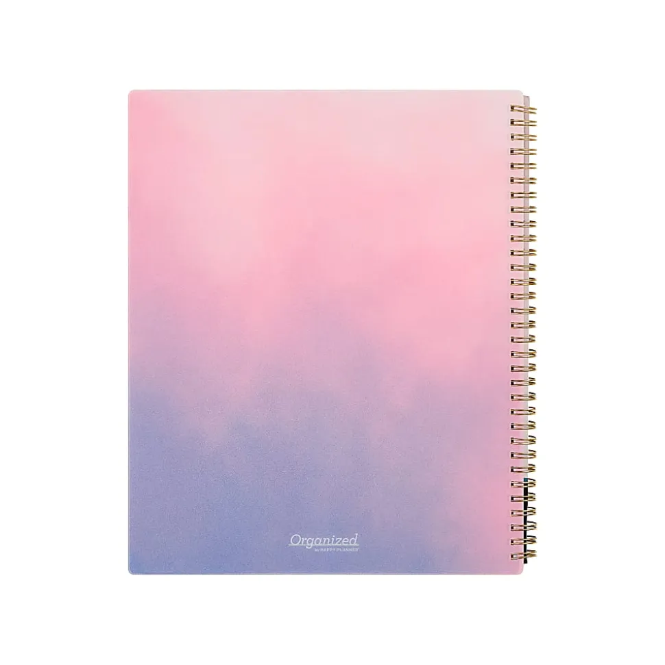 Organized by Happy Planner 12-Month Monthly/Weekly Big Twin Loop Planner, 8-1/2" x 11", Dreamy Palms Coral, July 2026 - June 2027, Total Qty 1