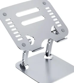 OTM Essentials Adjustable Laptop Stand, 10-5/8"H x 9"W x 9"D, Silver