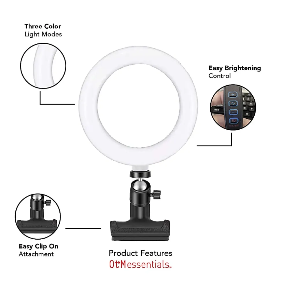 OTM Essentials LED Ring Light, 6"H, 10 Watt