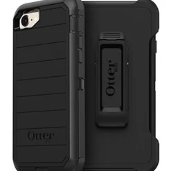 OtterBox Defender Series Pro Rugged Carrying Case Holster For Apple iPhone® SE 2, iPhone® SE 3, iPhone® 8, iPhone® 7 Smartphone, Black