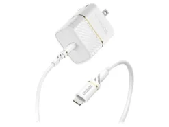 OtterBox Wall Charger - Power adapter - 20 Watt - 3 A - PD 3.0 (24 pin USB-C) - on cable: Lightning - cloud dust white