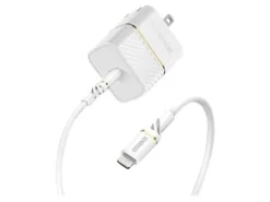 OtterBox Wall Charger - Power adapter - 20 Watt - 3 A - PD 3.0 (24 pin USB-C) - on cable: Lightning - cloud dust white