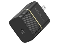 OtterBox Wall Charger - Power adapter - 20 watt - 3 A - PD 3.0, USB BC 1.2 (USB-C) - on cable: USB-C - black shimmer