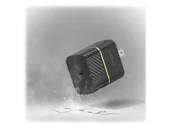 OtterBox Wall Charger - Power adapter - 20 watt - 3 A - PD 3.0, USB BC 1.2 (USB-C) - on cable: USB-C - black shimmer