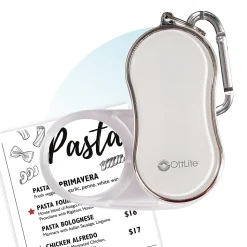OttLite® Pocket LED Light With Carabiner Clip, White, 3.5x Lens Power
