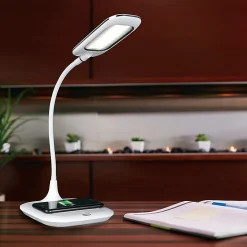 OttLite® Prevention LED Desk Lamp With Wireless Charging, 19-1/2