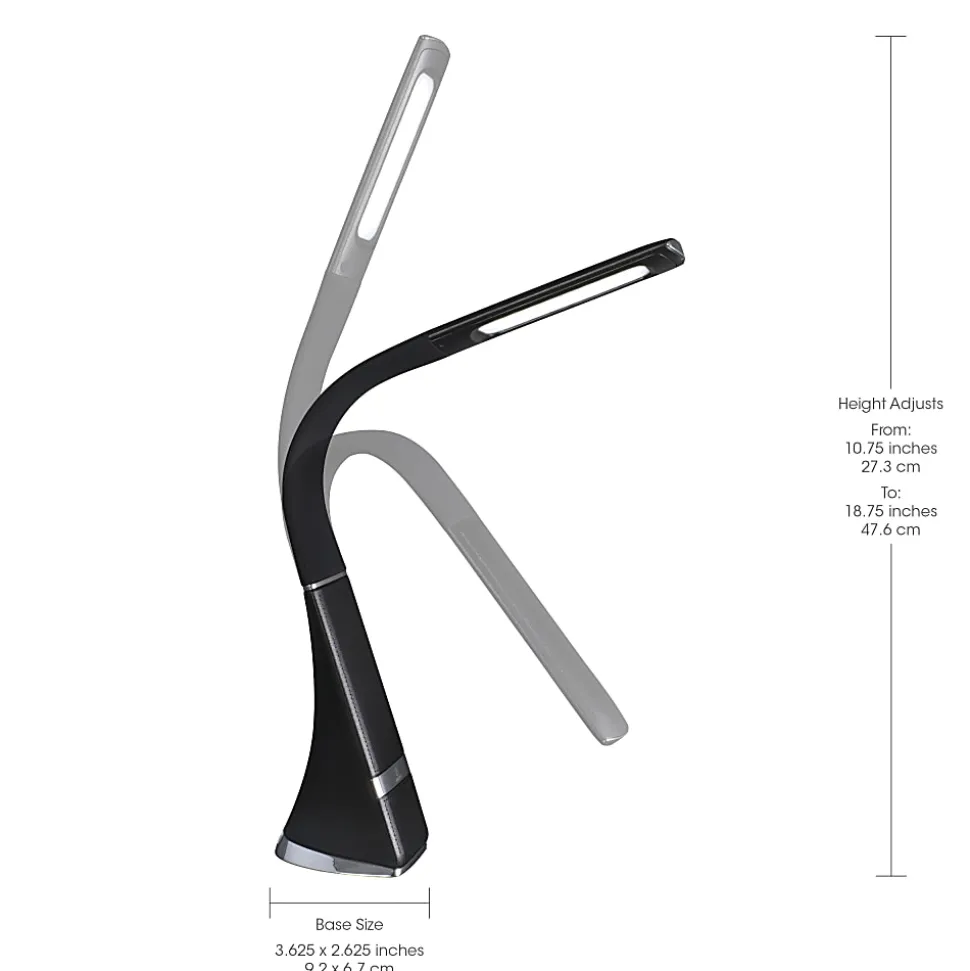 OttLite® Recharge LED Desk Lamp, 18-3/4"H, Black