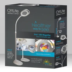 OttLite® Wellness Series 2-In-1 LED Magnifier Floor And Table Light