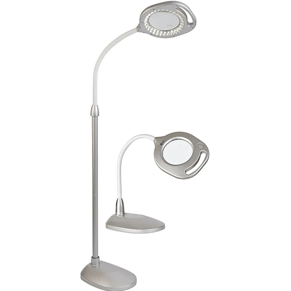 OttLite® Wellness Series 2-In-1 LED Magnifier Floor And Table Light