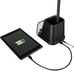 OttLite® Wellness Series Merge LED Desk Lamp With Wireless Charging, 18-1/4