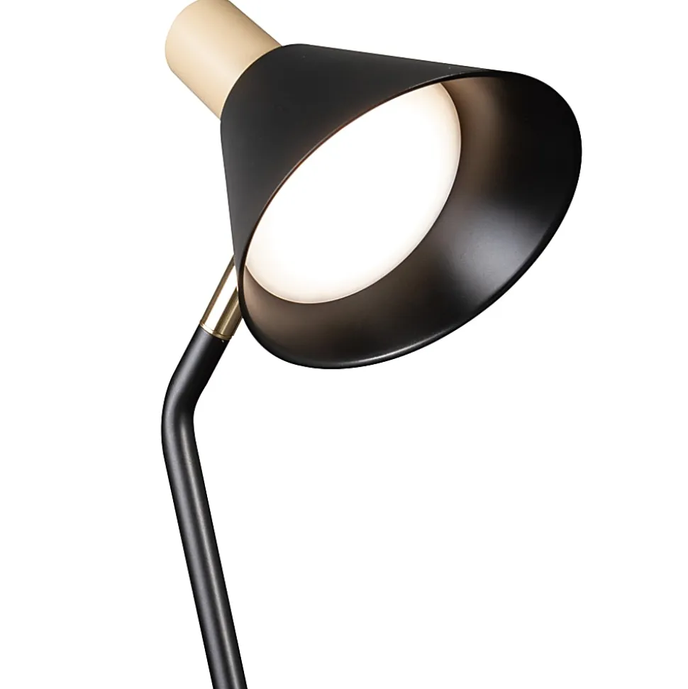 OttLite® Wellness Series Merge LED Desk Lamp With Wireless Charging, 18-1/4"H, Black Shade/Black Base