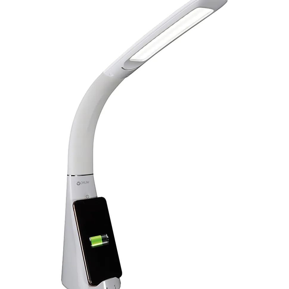 OttLite® Wellness Series® Purify LED Sanitizing Desk Lamp With Wireless Charging