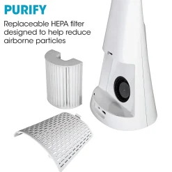 OttLite® Wellness Series SanitizingPro LED Desk Lamp And UV Air Purifier, 25"H, White