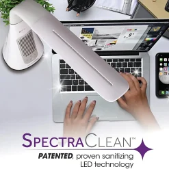 OttLite® Wellness Series SanitizingPro LED Desk Lamp And UV Air Purifier, 25"H, White