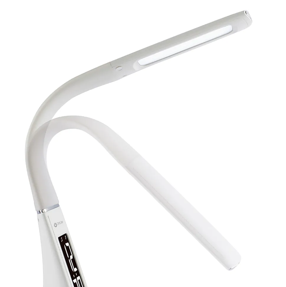 OttLite® Wellness Series®, Thrive LED Sanitizing Desk Lamp With Clock And USB Charging