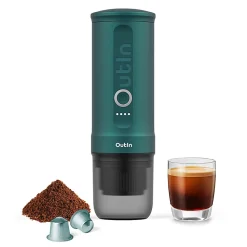 OutIn® Nano 3-Cup Portable Electric Espresso Machine, OutIn Teal