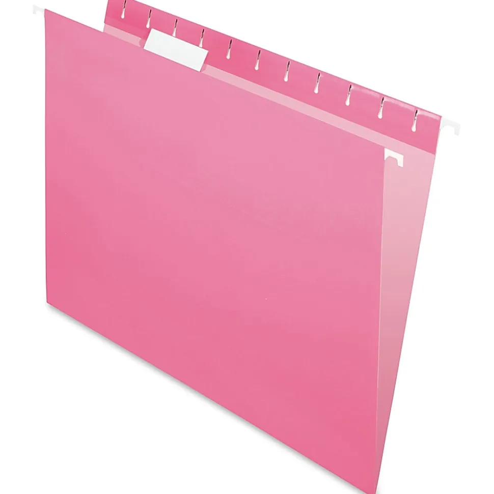 Oxford® Breast Cancer Awareness Hanging Folders, Letter Size, Pink, Box Of 25