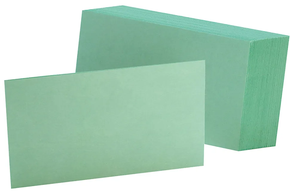 Oxford® Color Index Cards, Unruled, 3"x 5", Green, Pack Of 100