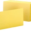 Oxford® Color Index Cards, Unruled, 4" x 6", Canary, Pack Of 100