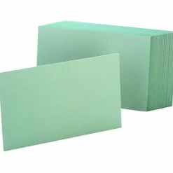 Oxford® Color Index Cards, Unruled, 4" x 6", Green, Pack Of 100
