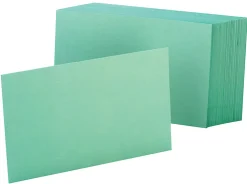 Oxford® Color Index Cards, Unruled, 4" x 6", Green, Pack Of 100