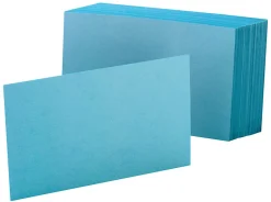Oxford® Color Index Cards, Unruled, 4" x 6", Blue, Pack Of 100