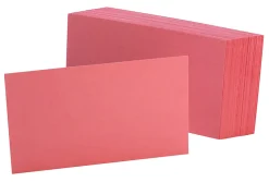 Oxford® Color Index Cards, Unruled, 3" x 5", Cherry, Pack Of 100
