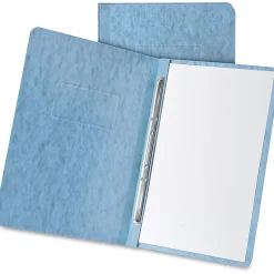 Oxford® Heavyweight Pressboard Report Cover, 8-1/2" x 11", 65% Recycled, 3" Capacity, Light Blue