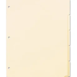 Oxford™ Manila Tab Dividers, Blank, 5-Tab, Box Of 20 Sets