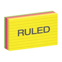 Oxford® Neon Index Cards, 3