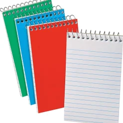 Oxford® Pocket-Size Memo Books, 3" x 5", Narrow Ruled, 60 Sheets, Assorted Colors, Pack Of 3