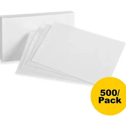 Oxford Printable Index Card - White - 4" x 6" - 85 lb Basis Weight - 500 / Bundle