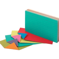 Oxford® Ruled Extreme Index Cards, 3" x 5", Assorted, Pack Of 100