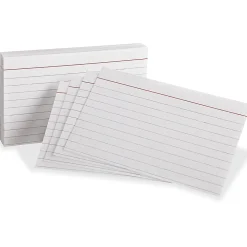 Oxford Ruled Heavyweight Index Cards, 3" x 5", White, Pack Of 100