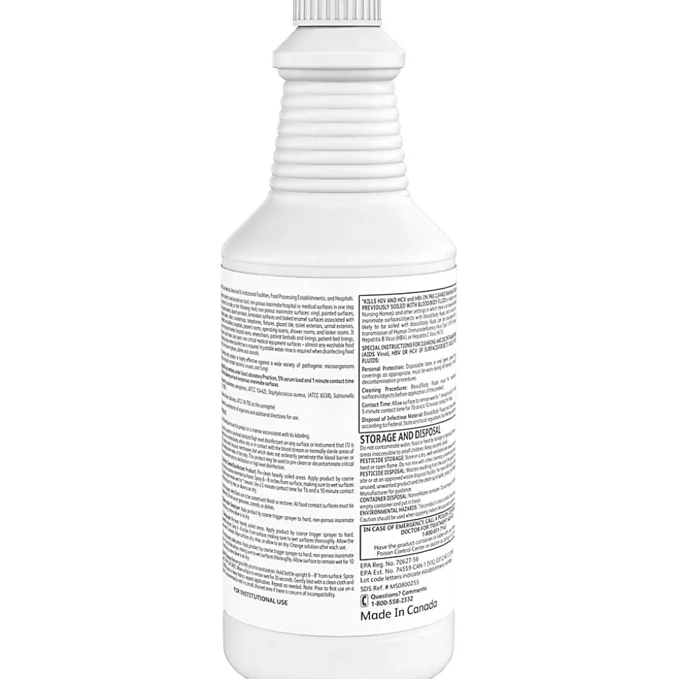 Oxivir TB Disinfectant Spray, Clean Scent, 32 Oz, Case Of 12